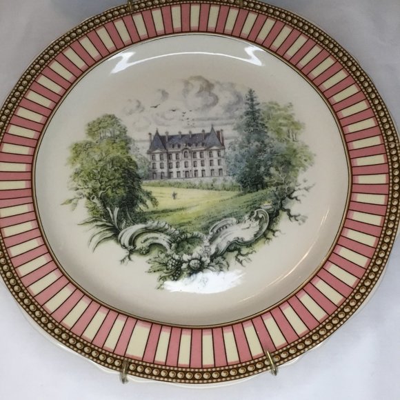 Set of 4 Antiche Riproduzioni Mid Century Decorative Plates with Wall Plate Hold - Picture 4 of 7